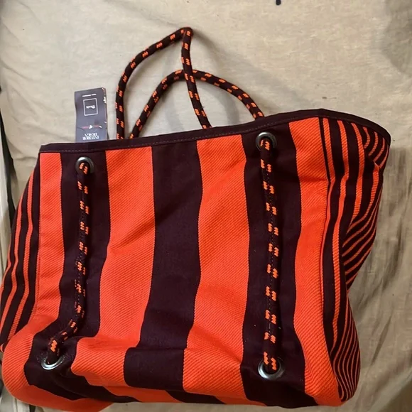 Sunbrella Limited Tote Bag 12x13.5 2018 Stylish Striped NEW - Picture 2 of 14